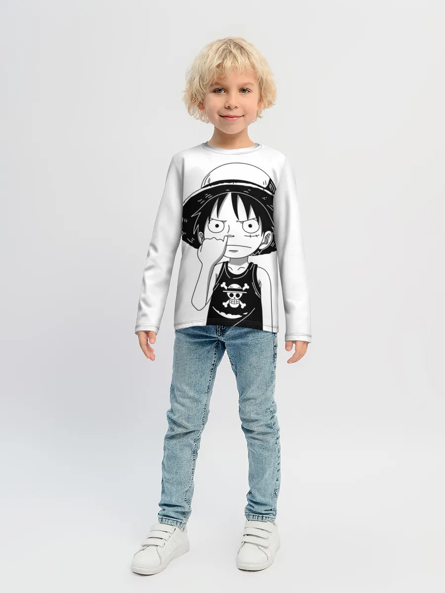 Детский лонгслив / палец в носу One Piece