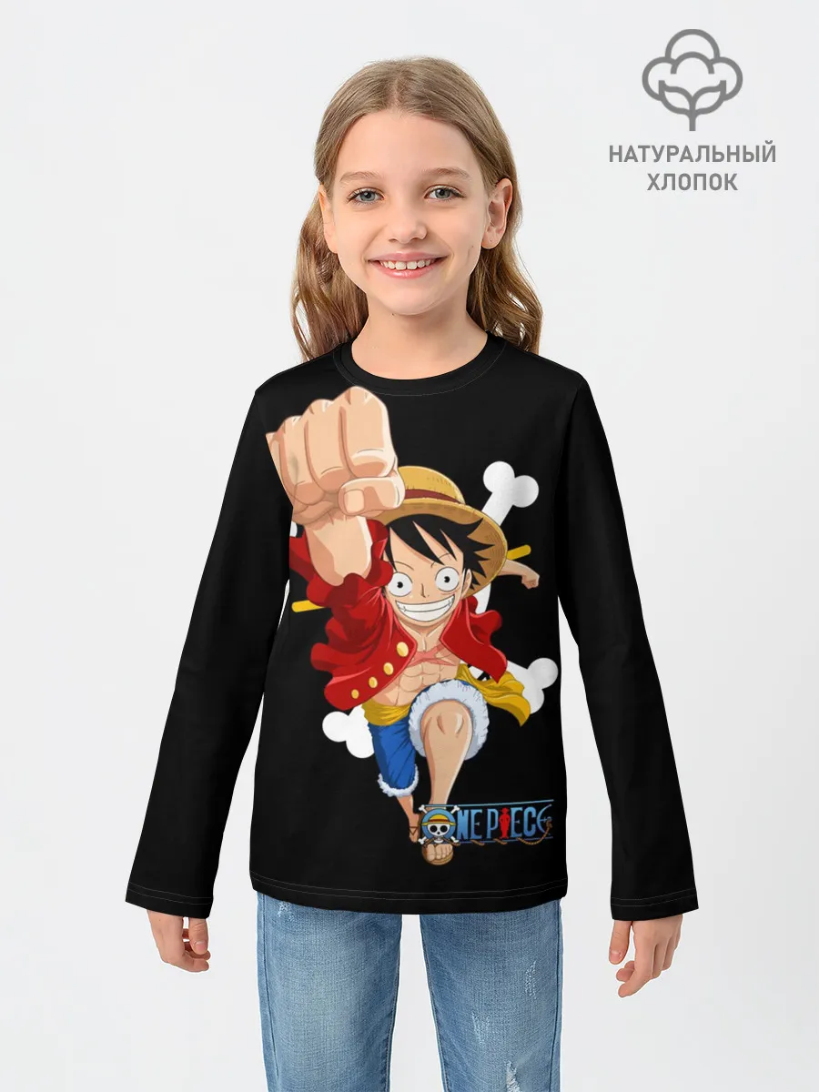 Детский лонгслив / удар One Piece