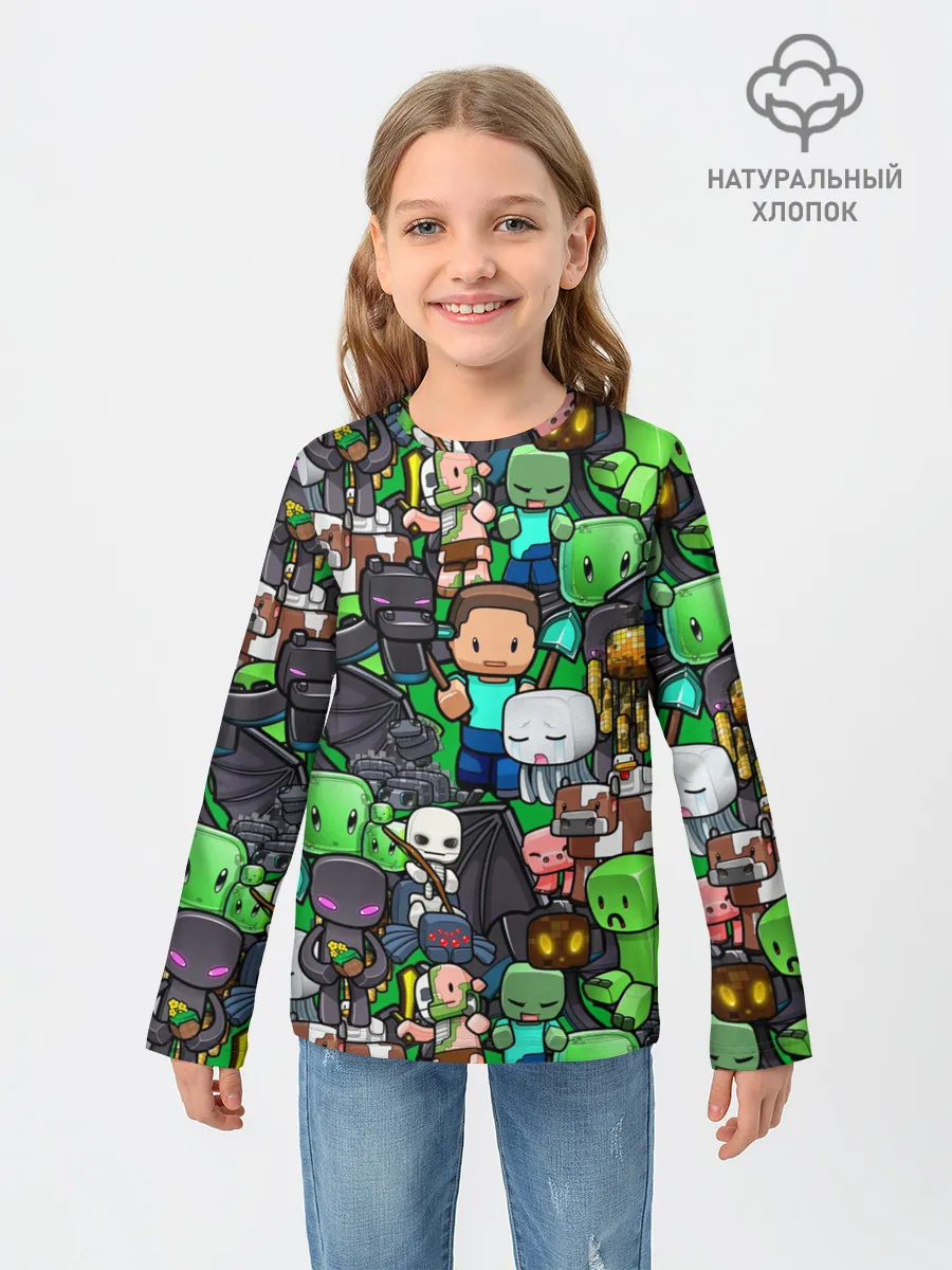 Детский лонгслив / Майнкрафт