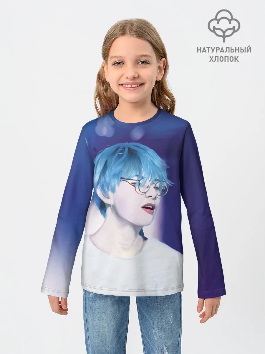 Детский лонгслив / BTS Blue