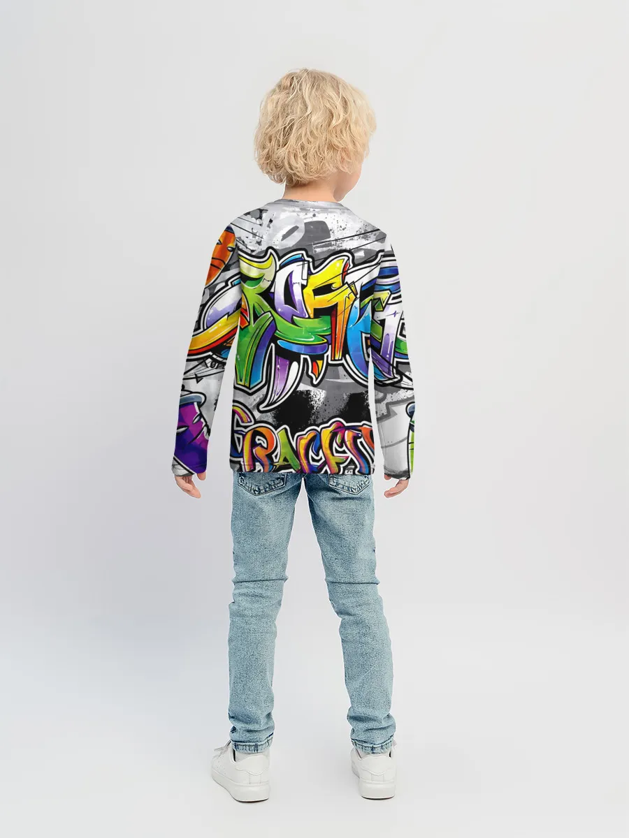 Детский лонгслив / city street