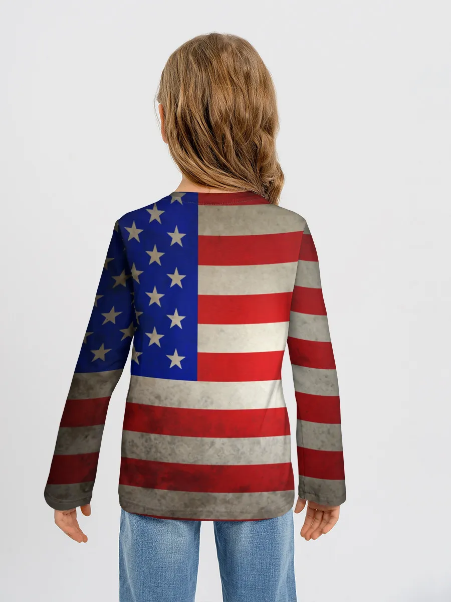 Детский лонгслив / Американский флаг