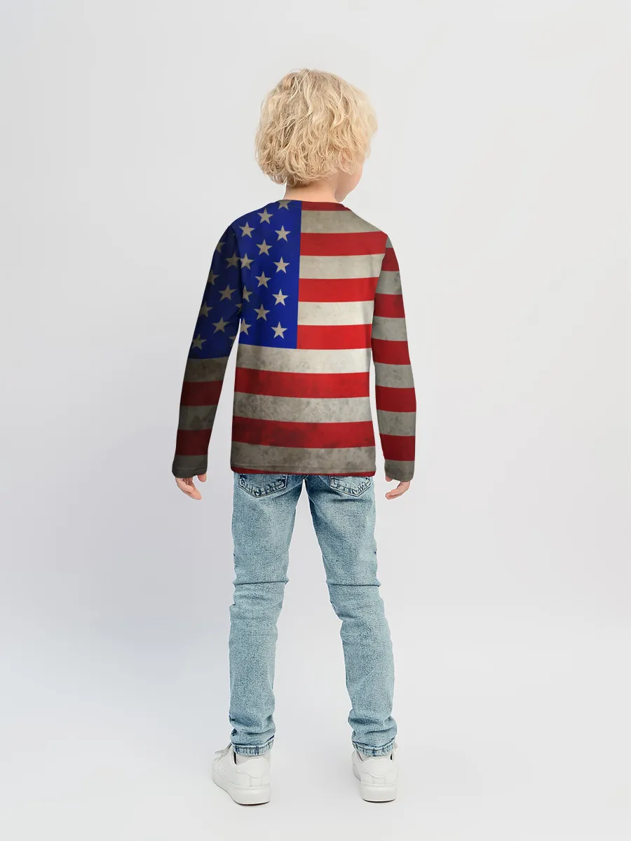 Детский лонгслив / Американский флаг
