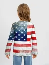 Детский лонгслив / Америка Флаг
