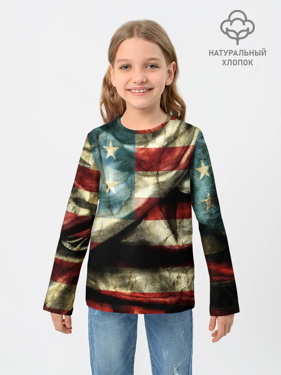 Детский лонгслив / USA 3D