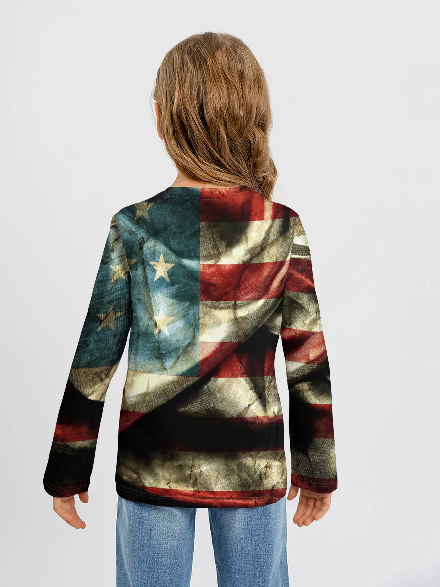 Детский лонгслив / USA 3D