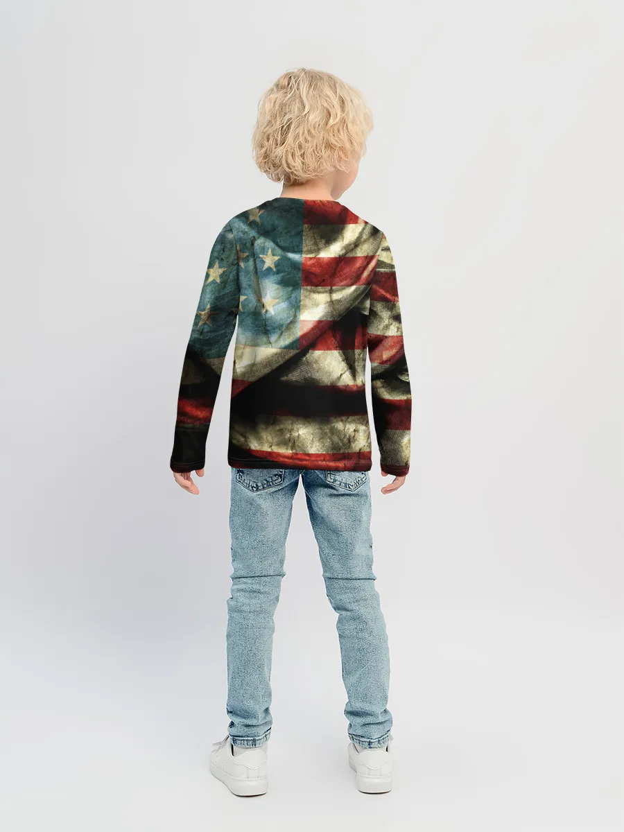 Детский лонгслив / USA 3D