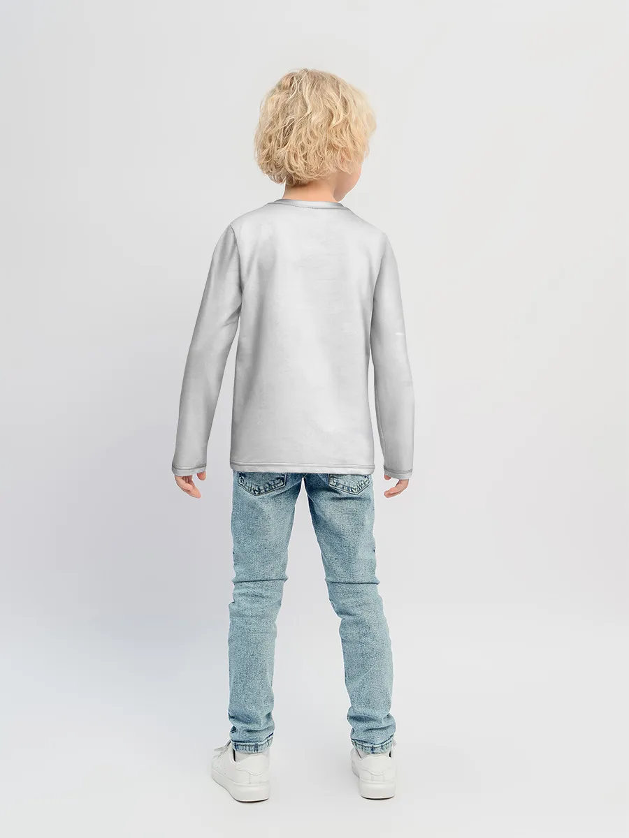 Детский лонгслив / Kimetsu no Yaiba на сером