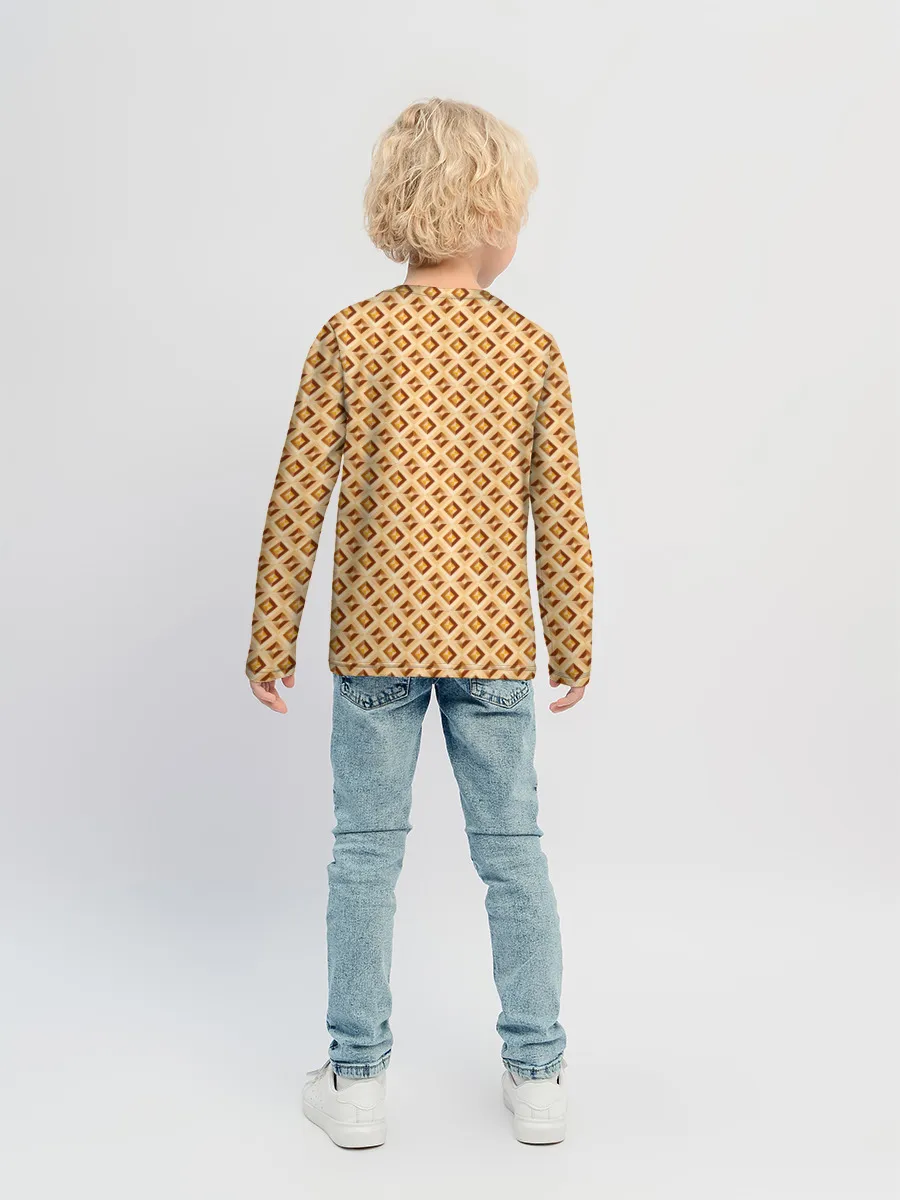 Детский лонгслив / Иллюзия в золотом