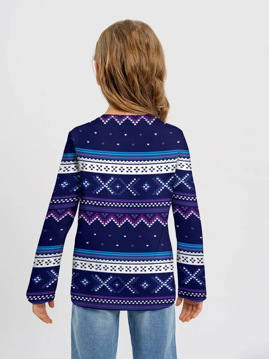 Детский лонгслив / Яркий узор 2