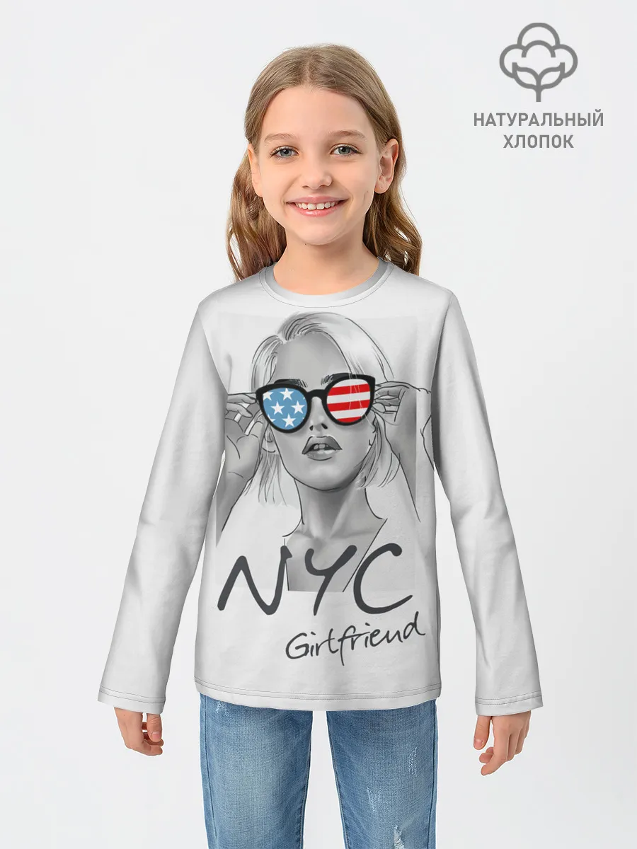 Детский лонгслив / NYC girlfriend