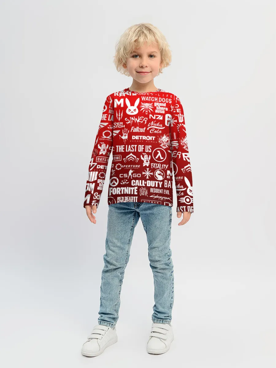 Детский лонгслив / ЛОГОТИПЫ ИГР
