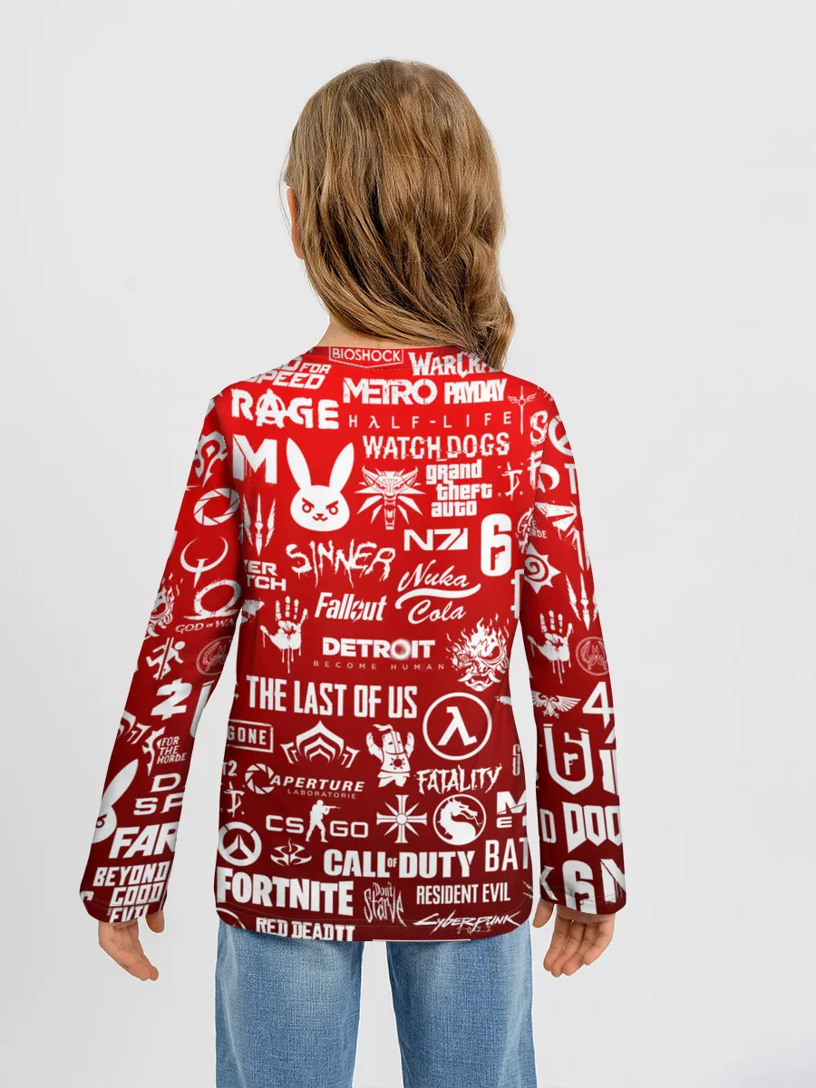 Детский лонгслив / ЛОГОТИПЫ ИГР