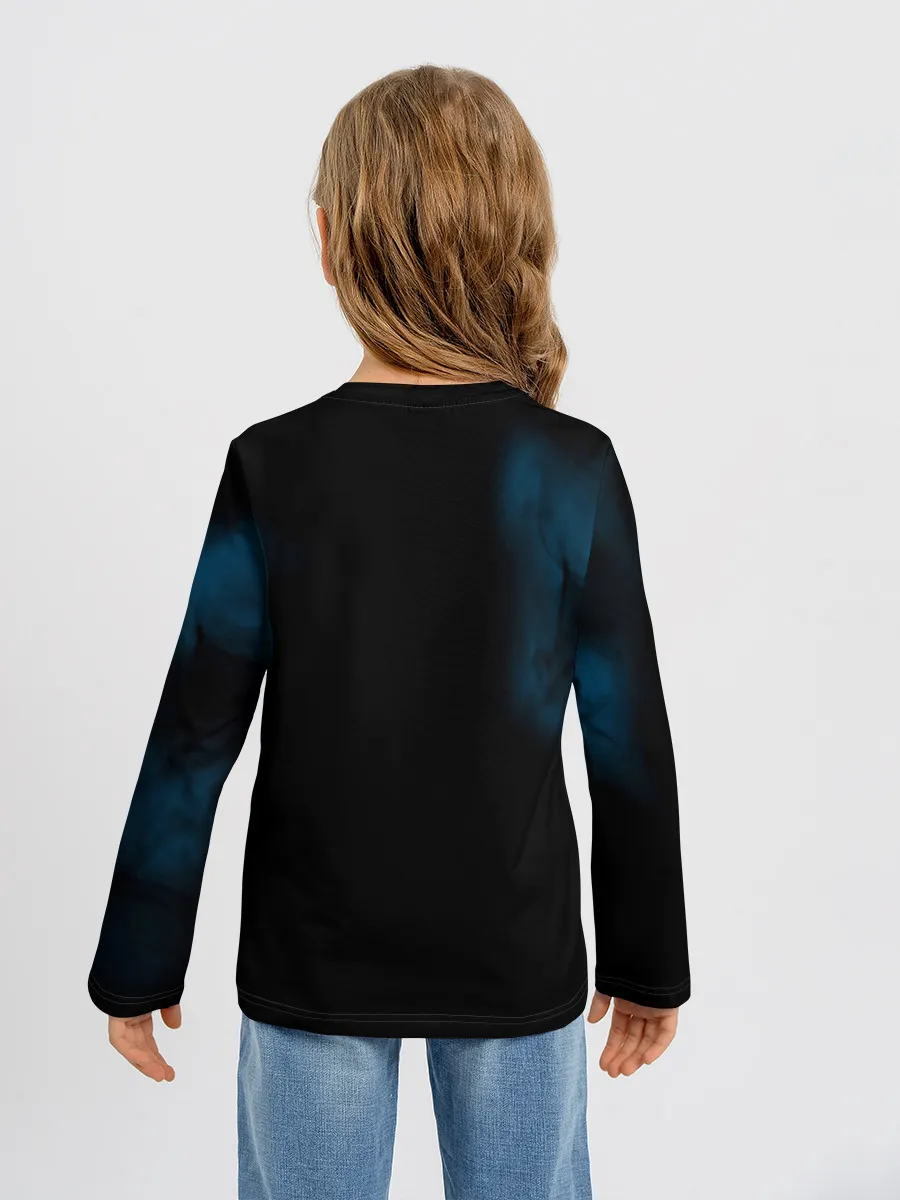 Детский лонгслив / Синий Сайтама