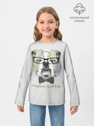Детский лонгслив / Английский бульдог