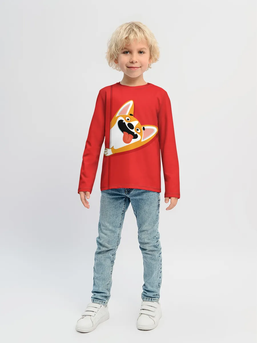 Детский лонгслив / Вельш Корги Пемброк