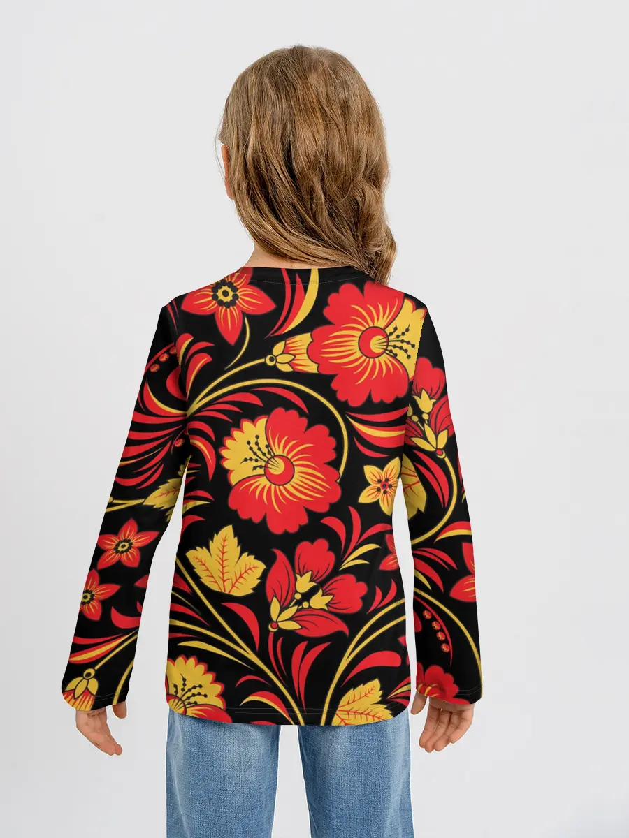 Детский лонгслив / Хохлома