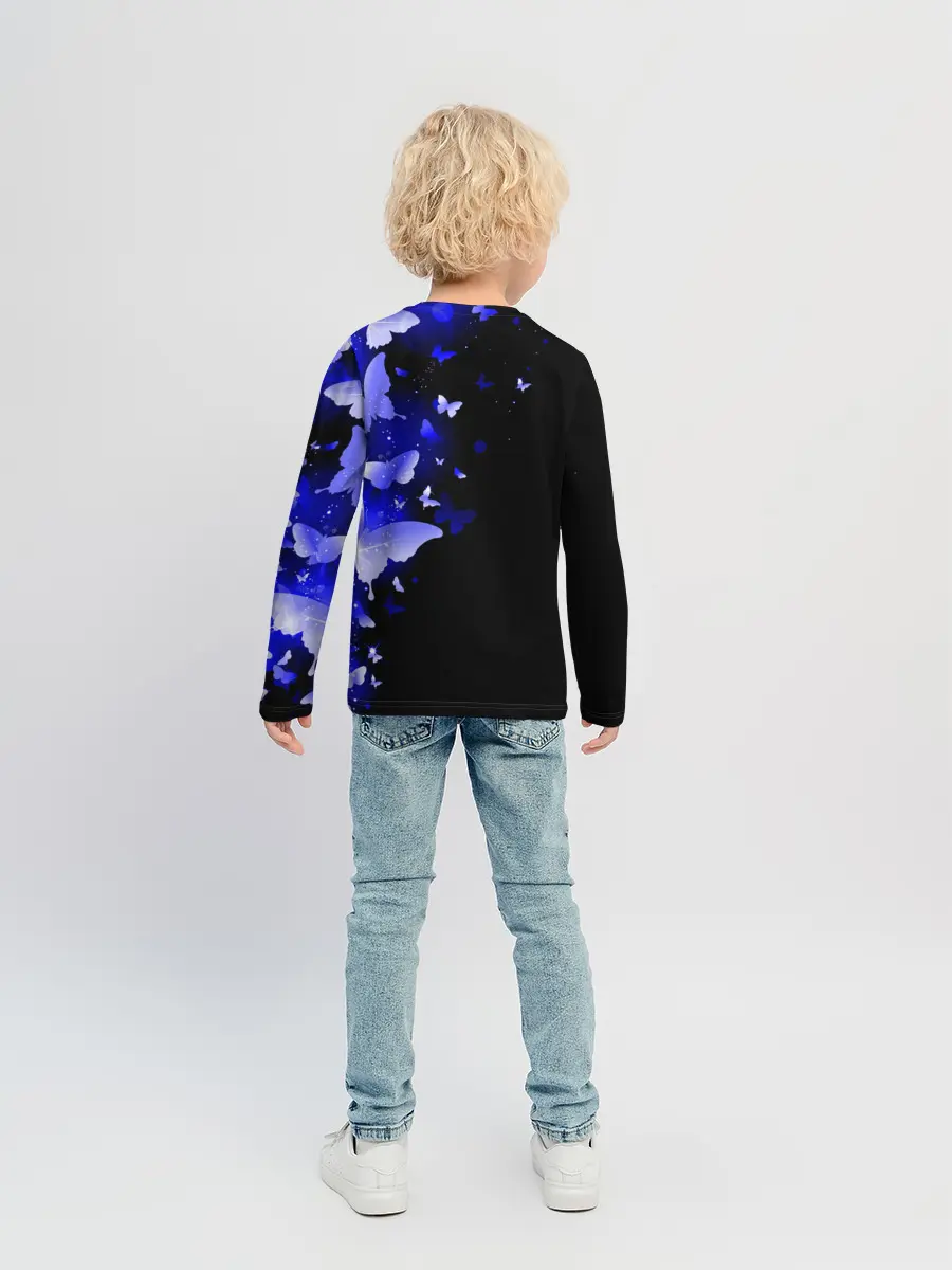 Детский лонгслив / СИНИЕ БАБОЧКИ