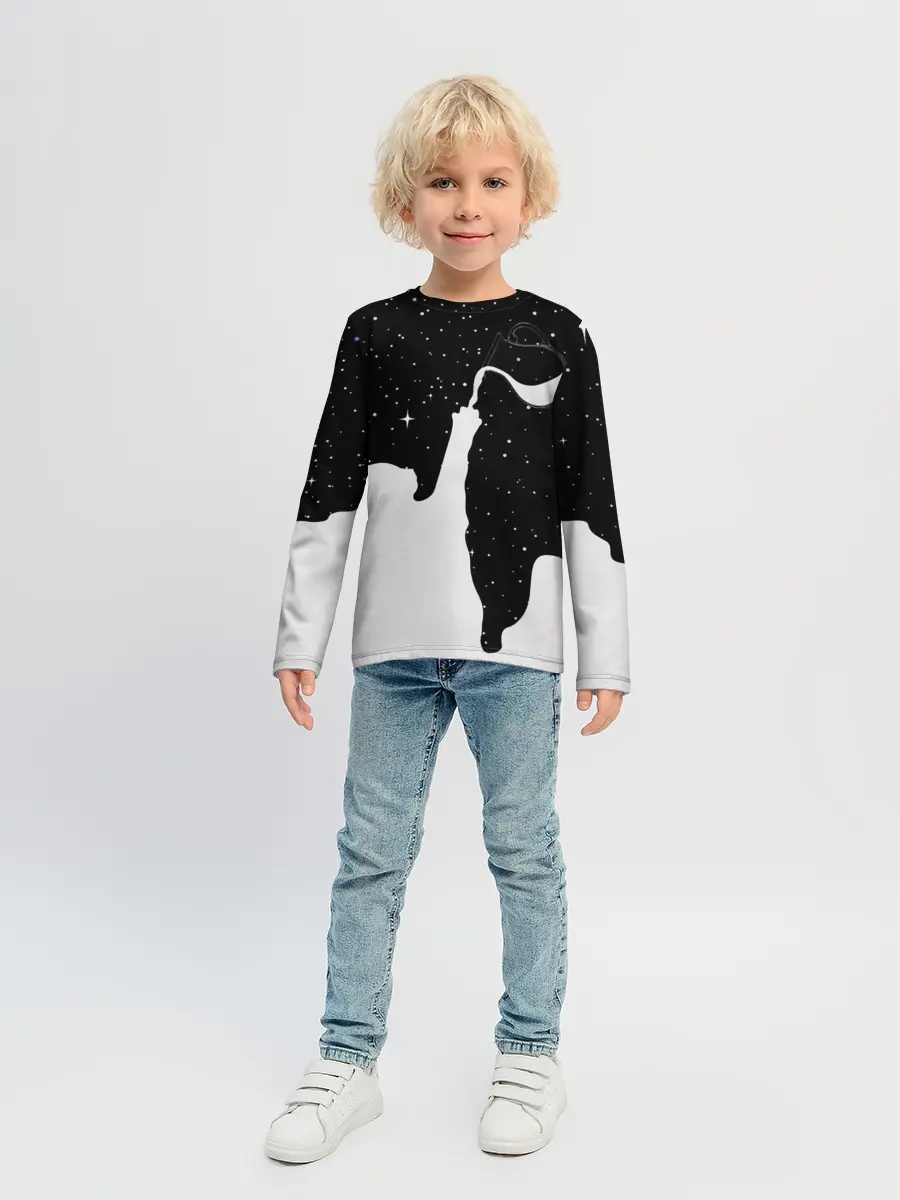 Детский лонгслив / Космический Кот