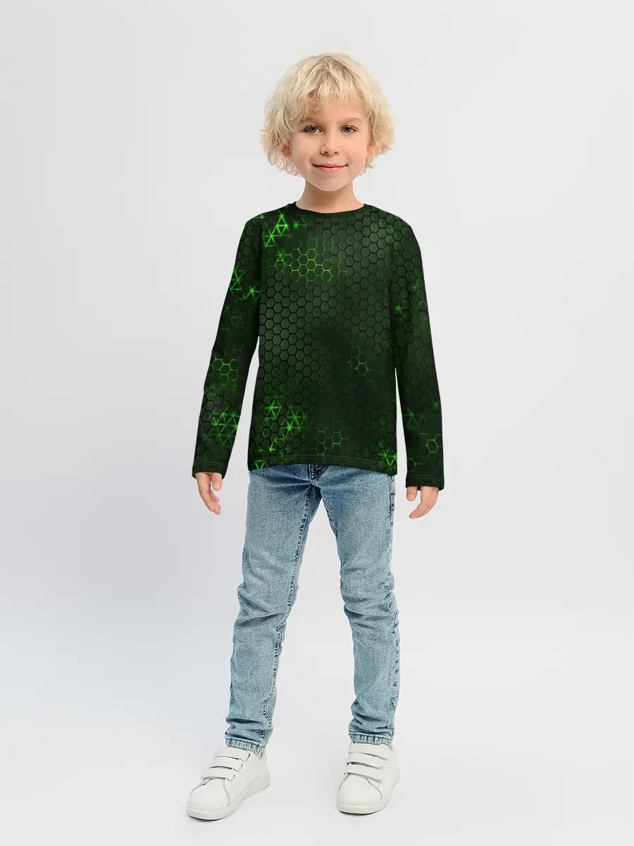 Детский лонгслив / ЗЕЛЕНАЯ БРОНЯ / GREEN STEEL