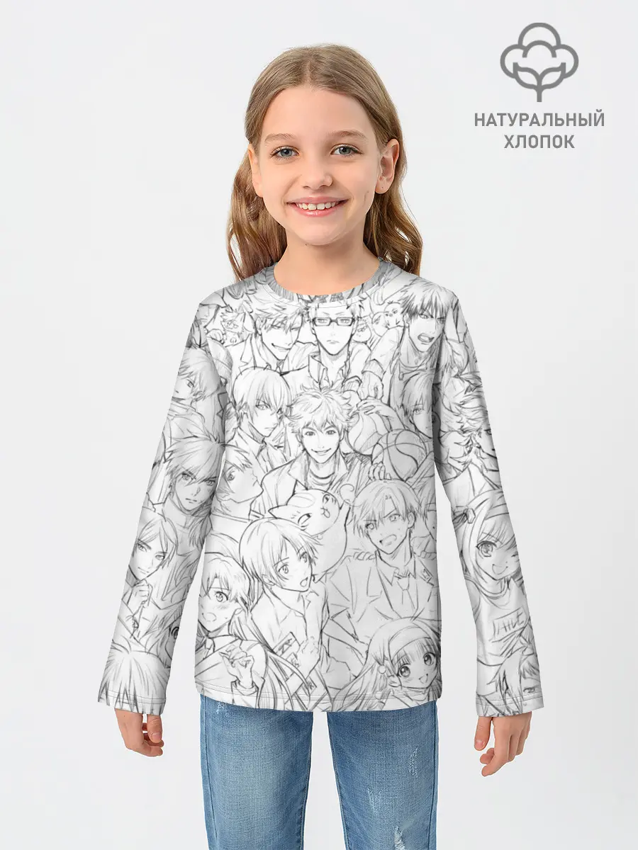 Детский лонгслив / MANGA DRAWINGS