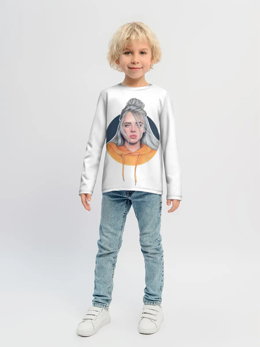 Детский лонгслив / Billie Eilish art 1