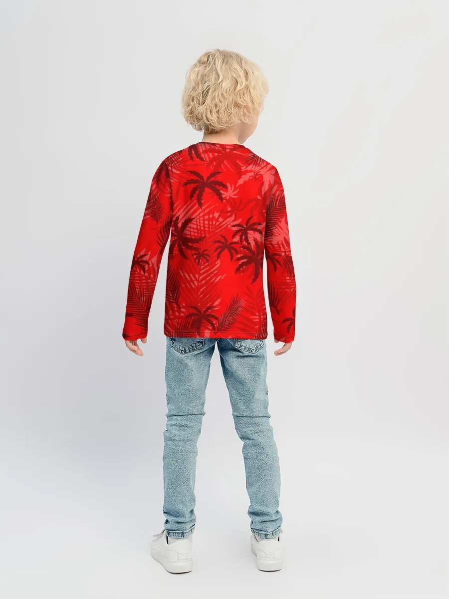 Детский лонгслив / ПАЛЬМЫ / ТРОПИКИ / ЛЕТО