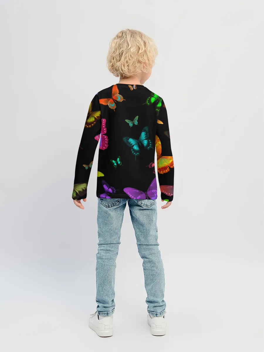Детский лонгслив / Ночные Бабочки