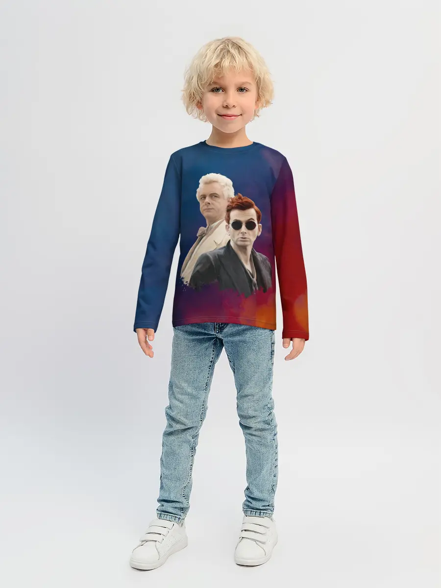 Детский лонгслив / Кроули и Азирафель