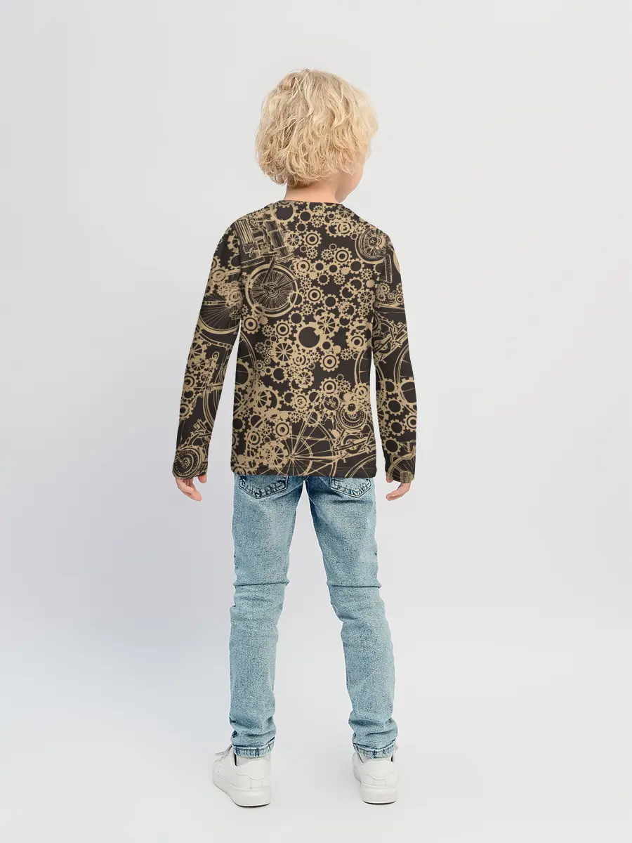 Детский лонгслив / Ретро велосипеды