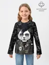 Детский лонгслив / Панда в косухе