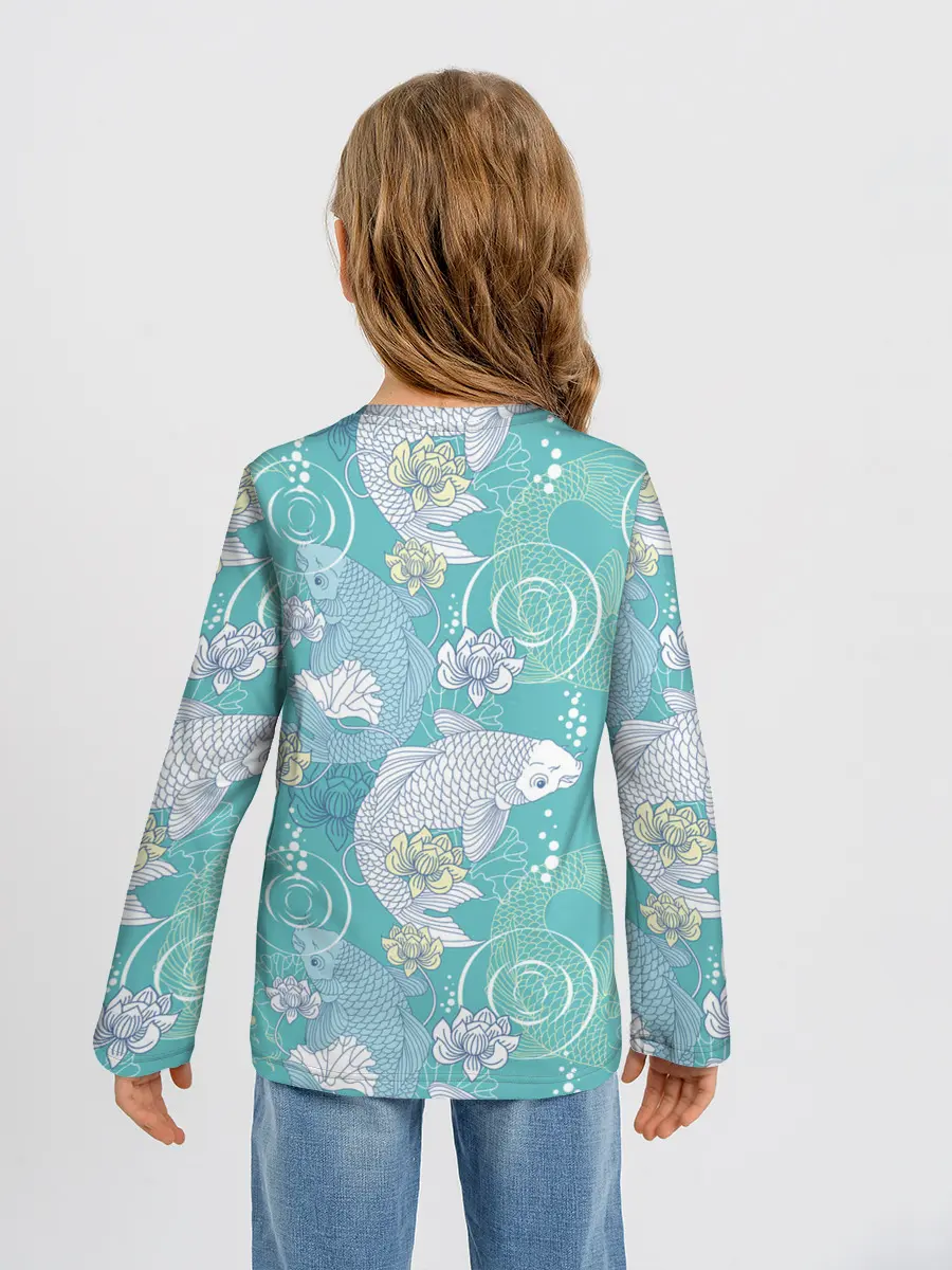 Детский лонгслив / Карпы Кои