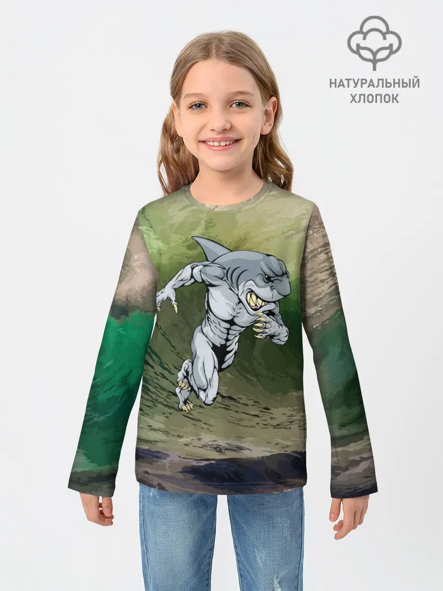 Детский лонгслив / Great White