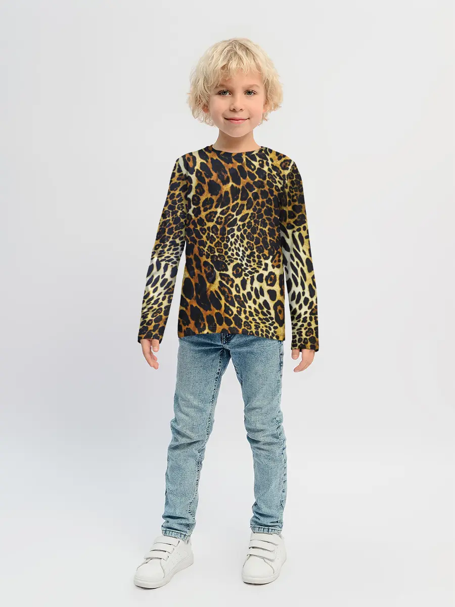 Детский лонгслив / Шкура леопарда