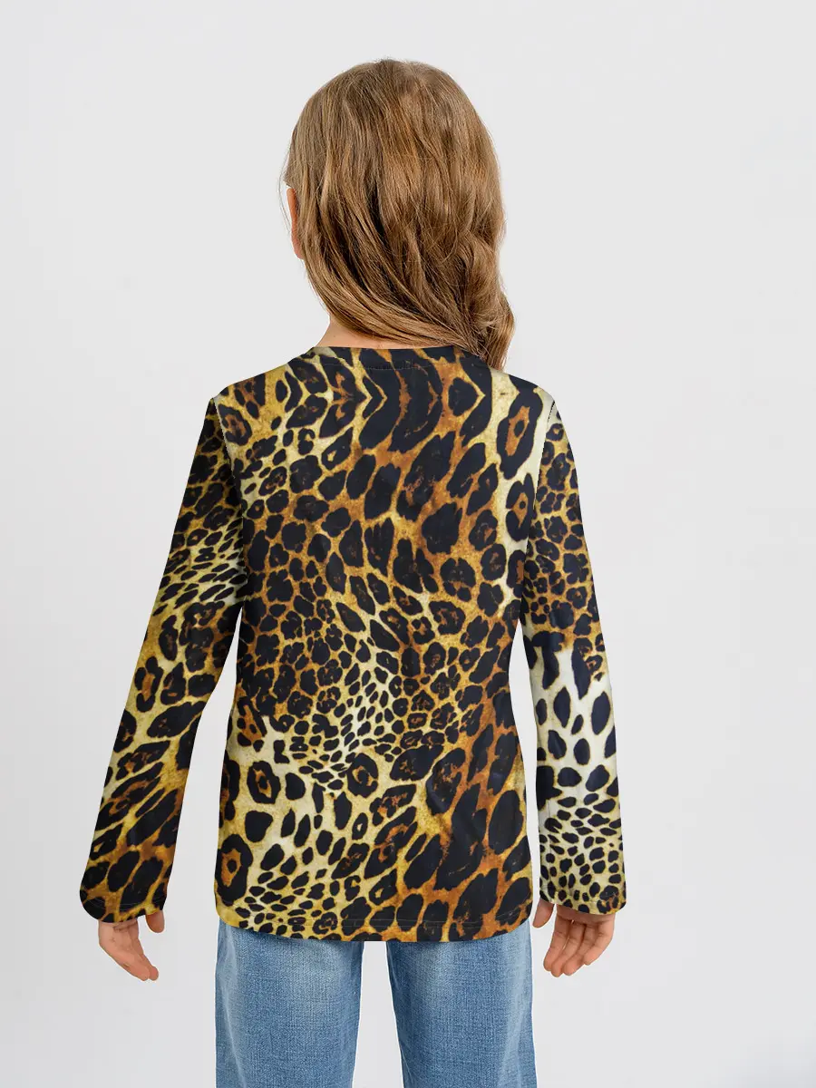 Детский лонгслив / Шкура леопарда