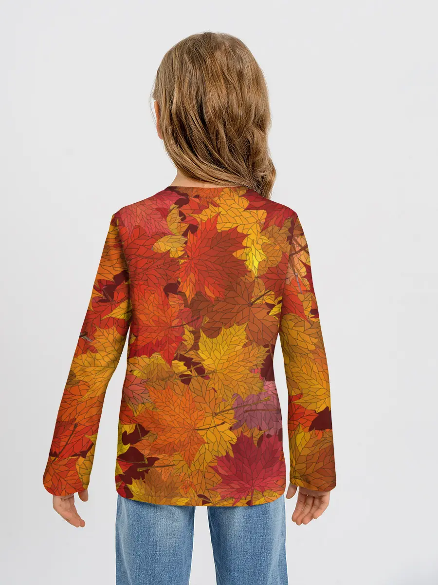 Детский лонгслив / Осенние листья