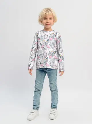 Детский лонгслив / Фламинго