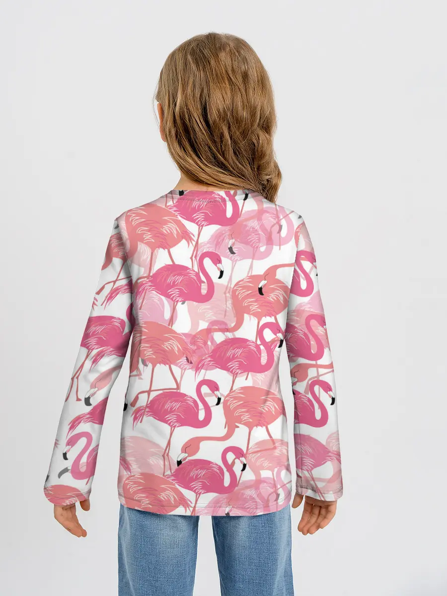 Детский лонгслив / Фламинго