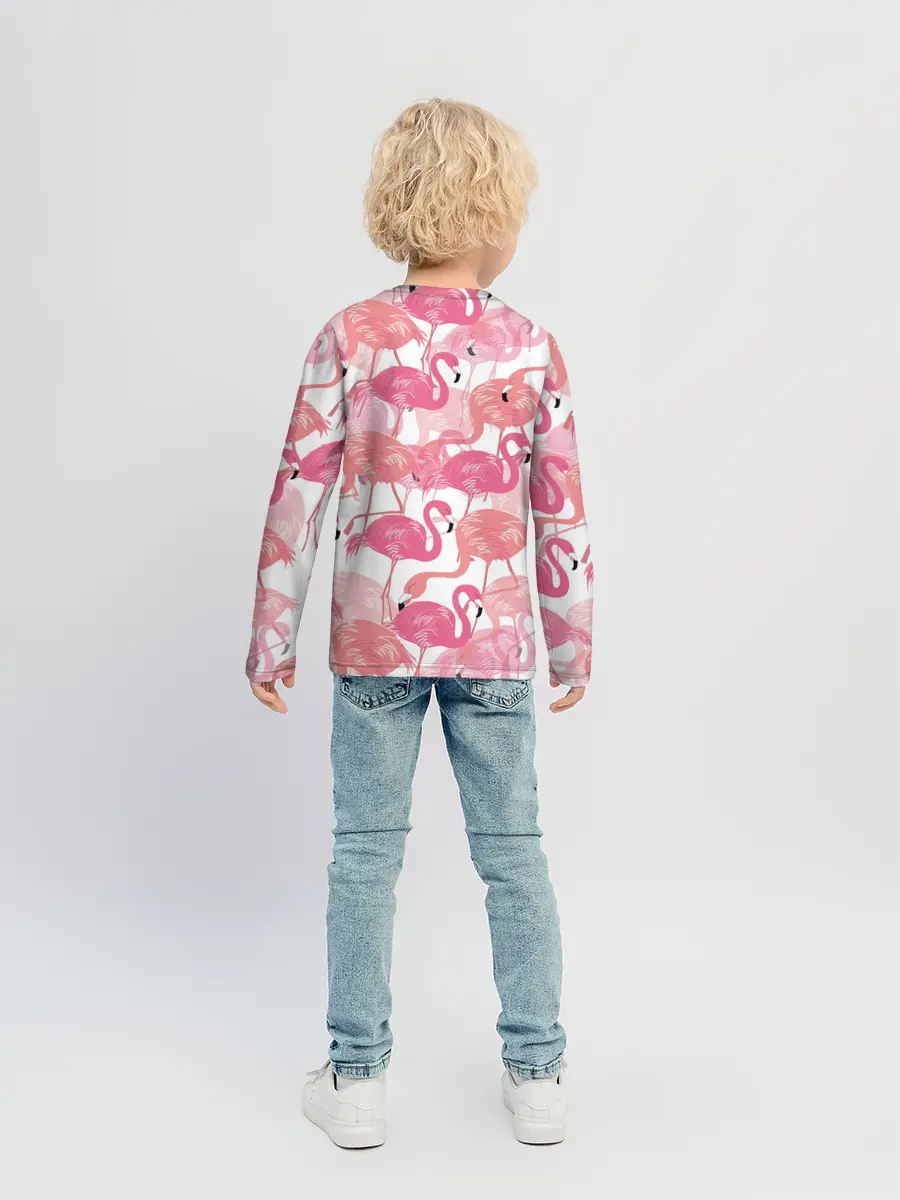 Детский лонгслив / Фламинго