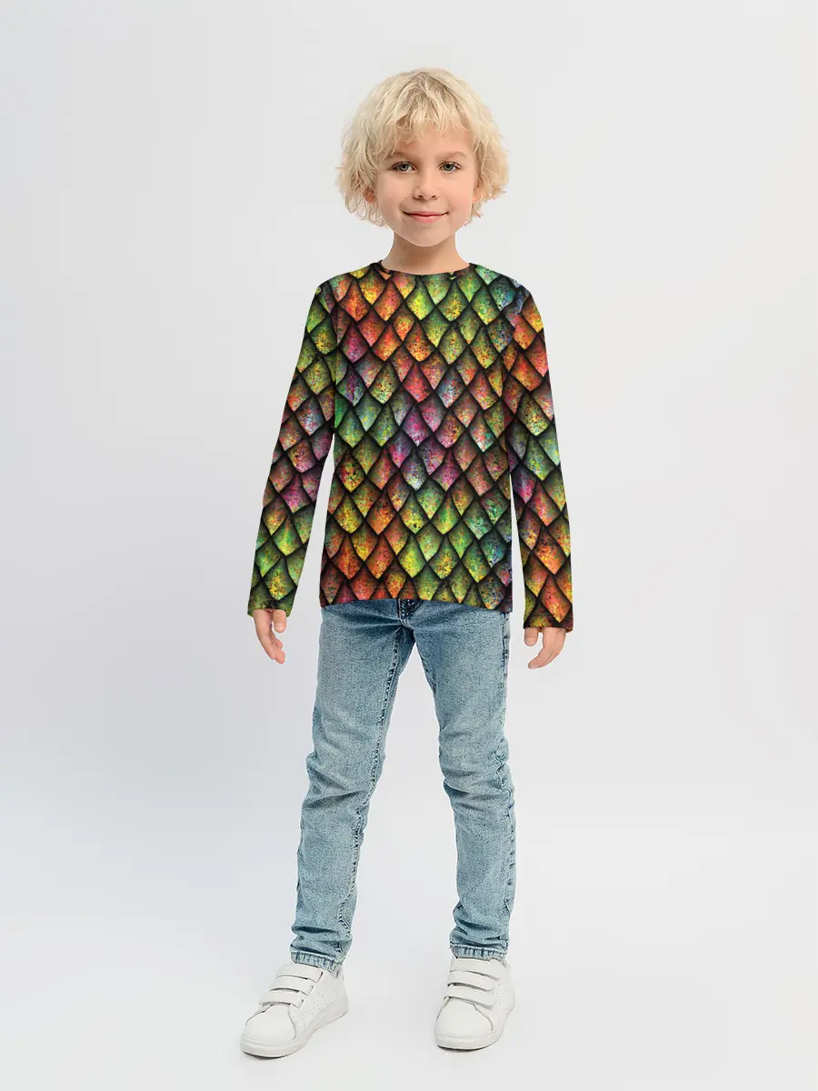 Детский лонгслив / Чешуя дракона