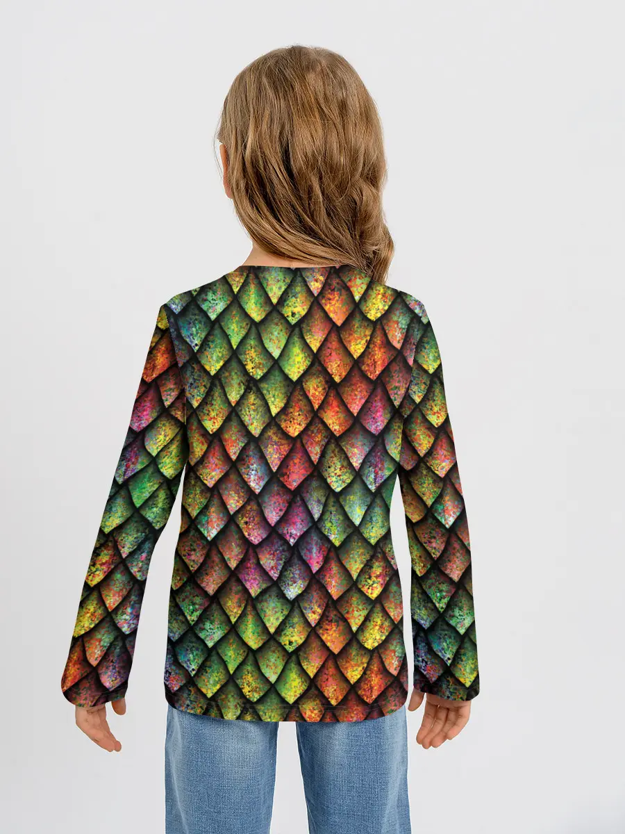 Детский лонгслив / Чешуя дракона