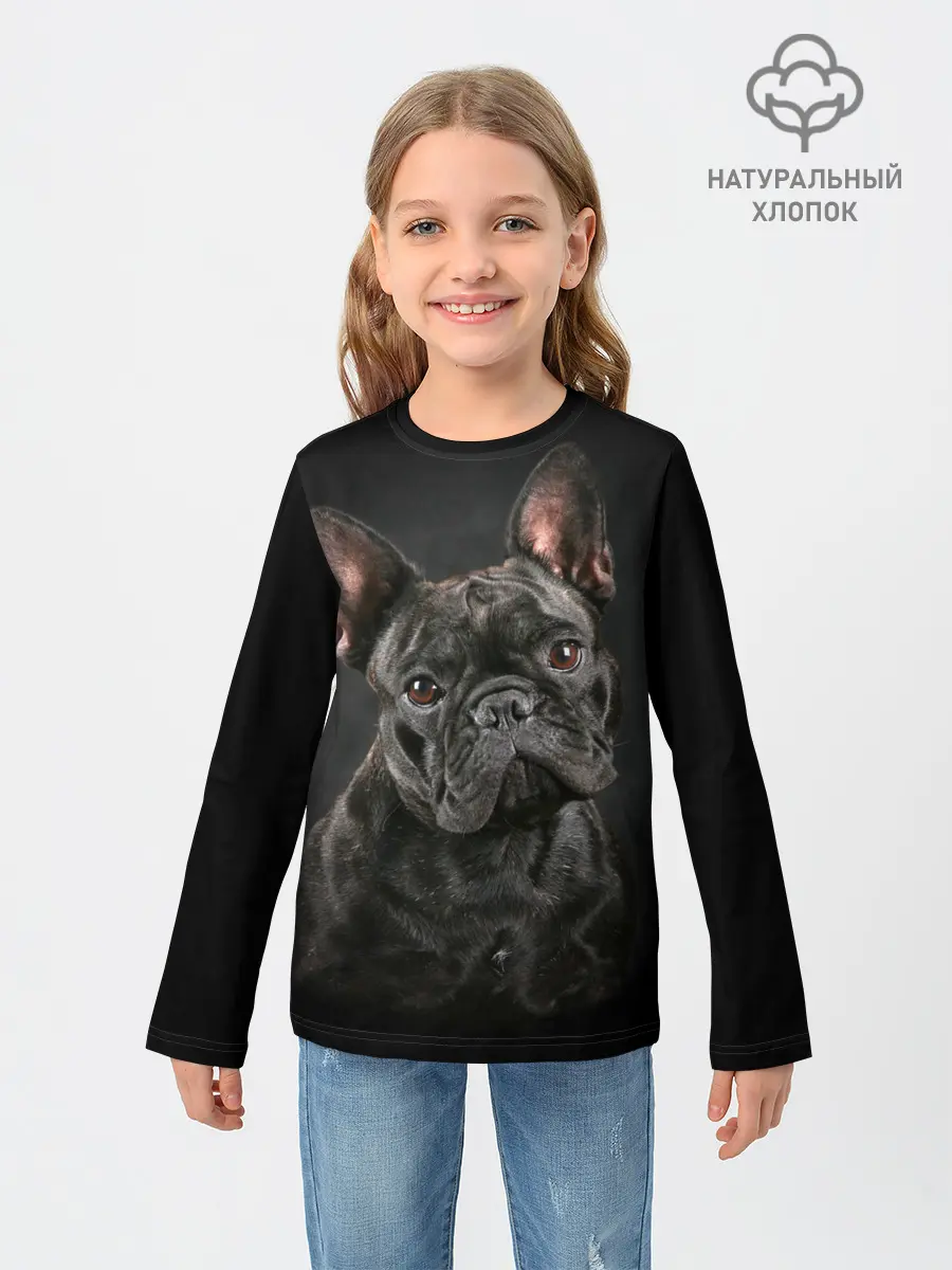 Детский лонгслив / Французский бульдог
