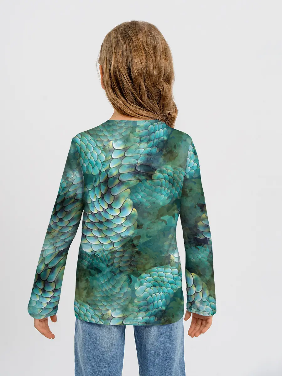 Детский лонгслив / Чешуя русалки