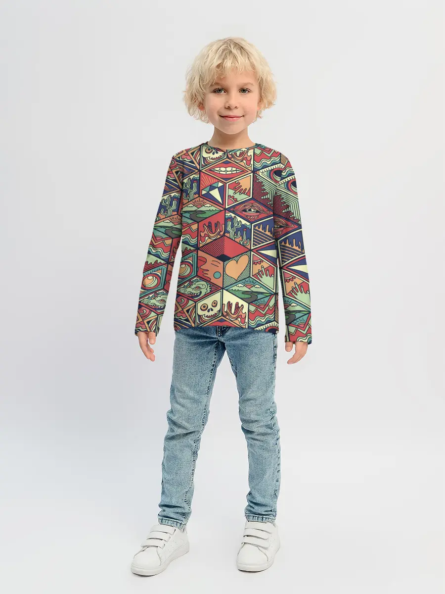 Детский лонгслив / Психоделика
