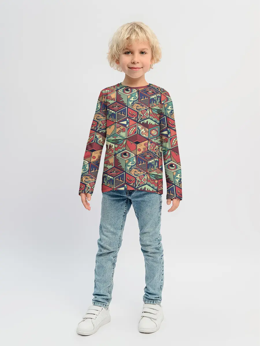 Детский лонгслив / Психоделика