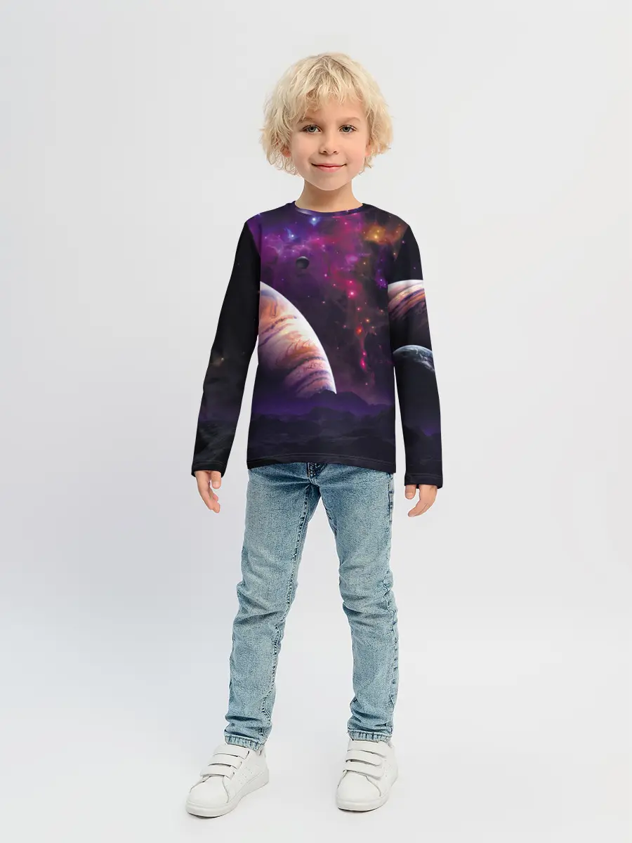 Детский лонгслив / Космос