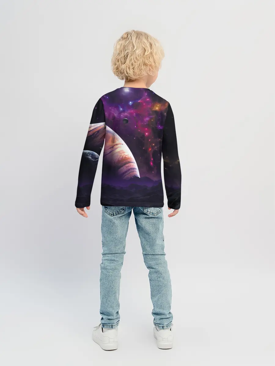 Детский лонгслив / Космос
