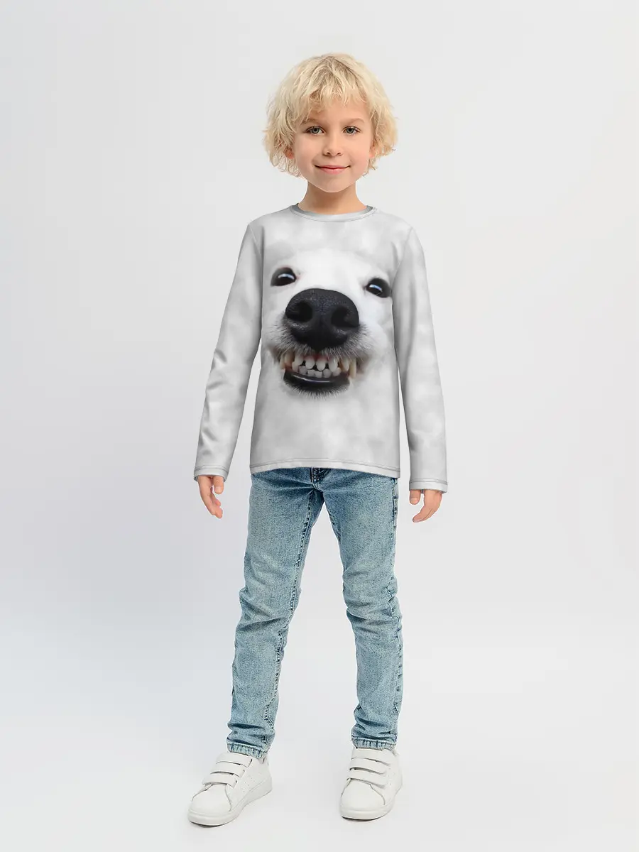 Детский лонгслив / Собака - улыбака