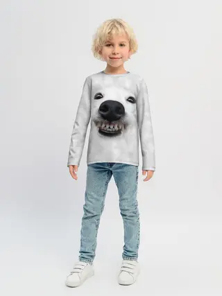Детский лонгслив / Собака - улыбака