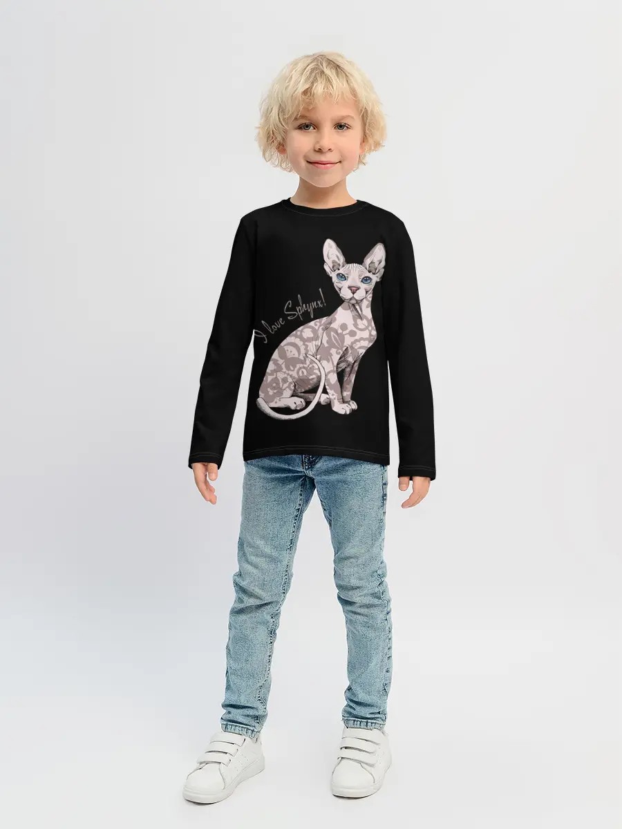 Детский лонгслив / I Love Sphynx!